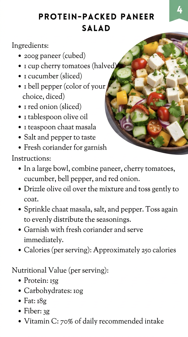 Protein-Packed Paneer Salad