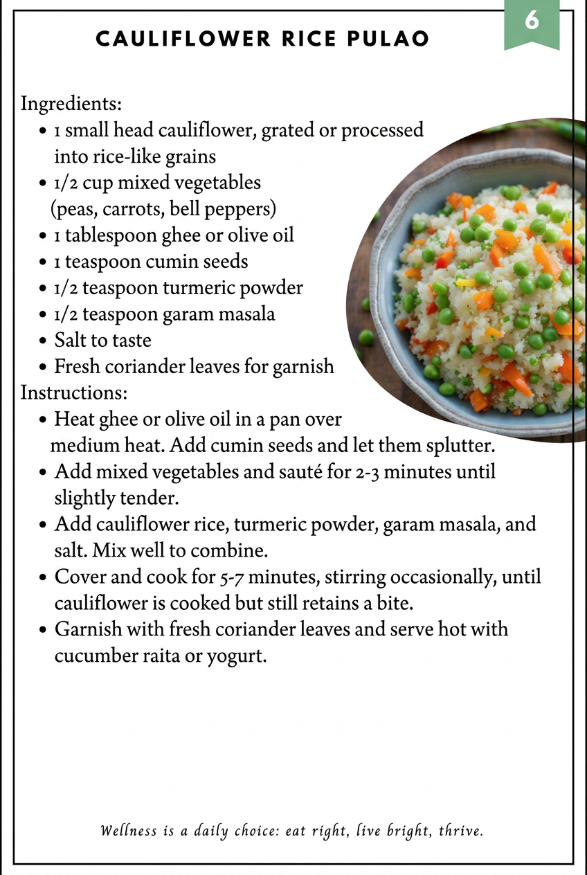 Cauliflower Rice Pulao